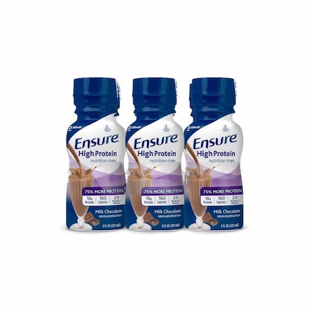 Ensure High Protein Shake Oral Supplement Milk Chocolate Flavor Liquid 8 oz. Bottle, 24PK 64115